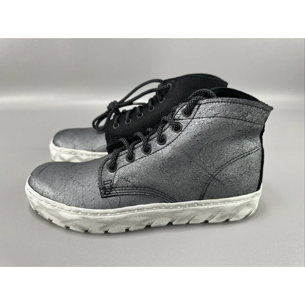 Wolverine 1000 Mile Shoes Sz‎ 7D Mid Gunmetal Gris/Metalique Gothic Emo Distress